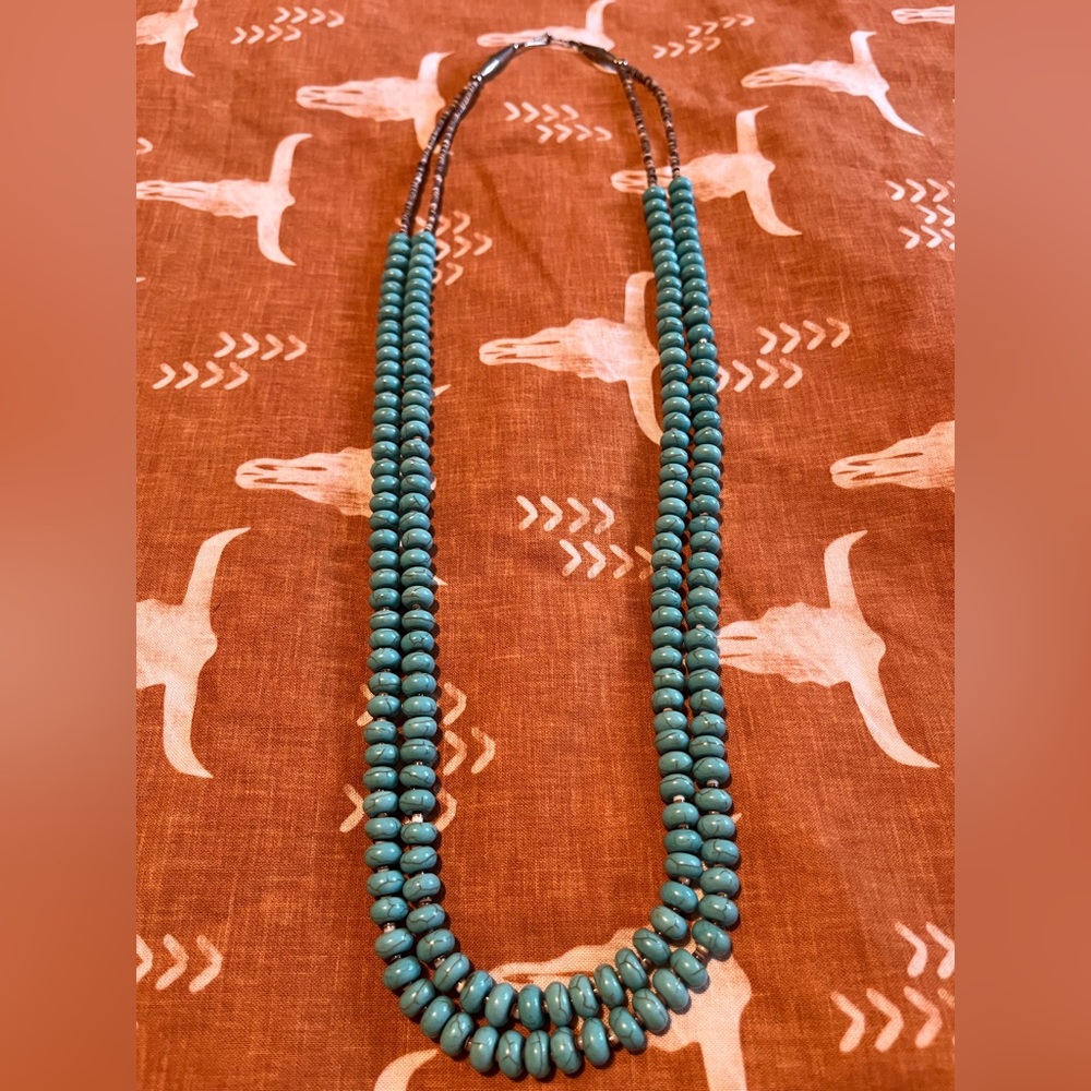 Genuine Navajo Turquoise Necklace 13.5”